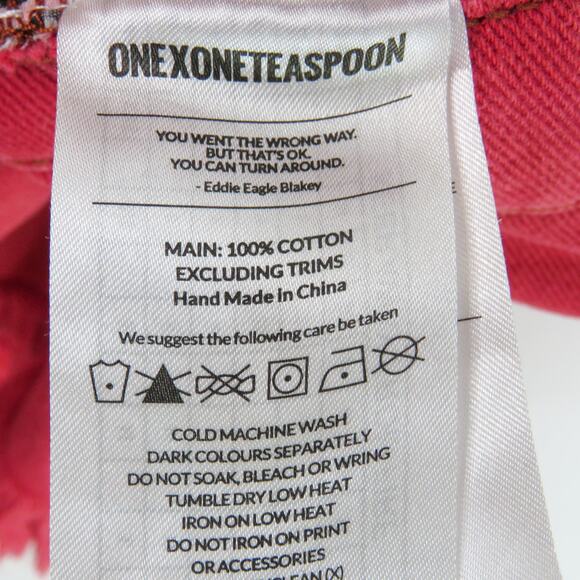 Revolve One Teaspoon Vanguard High Waist Denim Skirt in Red Envy 28 Jean Skirt - Picture 10 of 11